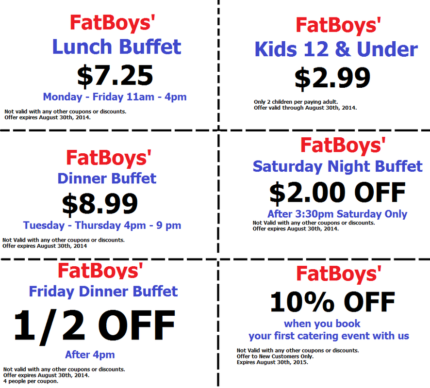 Discounted catering coupons